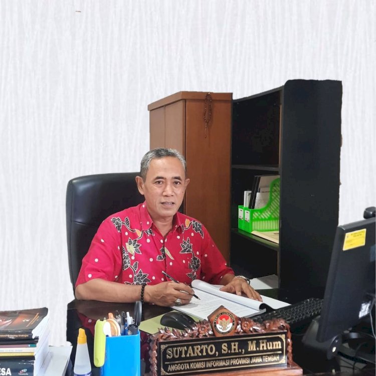 Komisioner Informasi Jawa Tengah, Sutarto SH, MH. Istimewa
