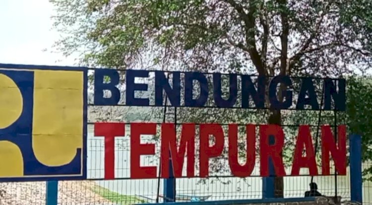 Kondisi air di Bendungan Tempuran mulai menipis, PDAM Blora hentikan penggunaan baku air, Senin (30/9) siang. Rubadi/RMOLJateng.