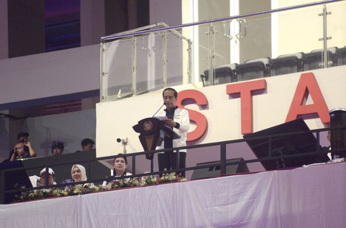 Presiden Jokowi buka PEPARNAS 2024 di Stadion Manahan Solo. Humas Peparnas
