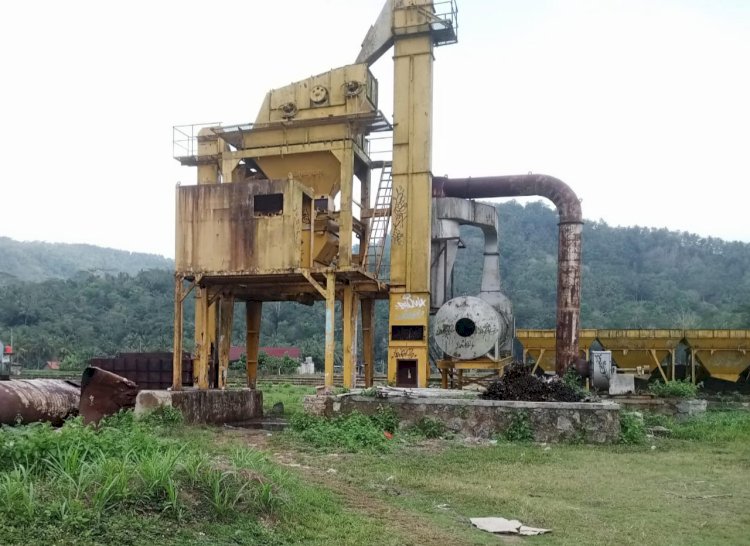 Eks Aspal Mixing Plant (AMP) yang terletak di Desa Gumelem Wetan, Kecamatan Susukan, Kabupaten Banjarnegara. Arief/RMOLJateng