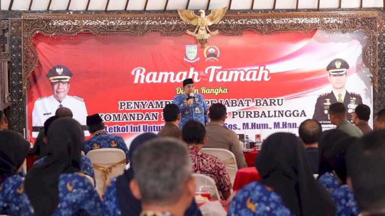 Sambutan Plt Bupati Purbalingga, Sudono, di Pendopo Dipokusumo. Arief/RMOLJateng
