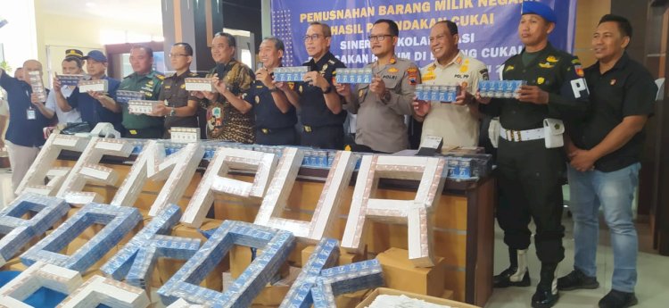 Aparat Bea Cukai Dan Pemerintah Kabupaten Kudus Masif Mengkampanyekan Gempur Rokok Illegal Melalui Berbagai Cara. Istimewa