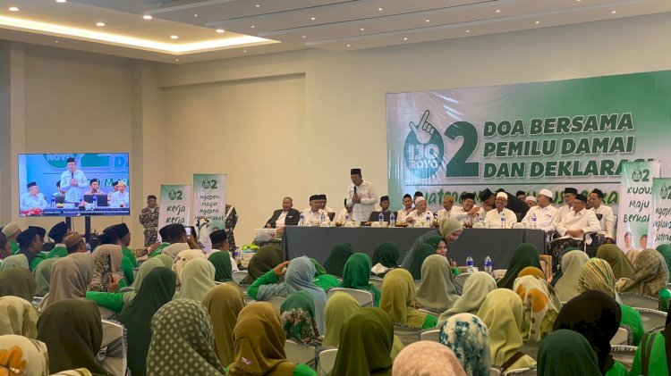 Agenda di Gedung Serbaguna Arwaniyah Kudus ini menegaskan dukungan warga Nahdliyin kepada Paslon Bupati dan Wakil Bupati Hartopo-Mawahib. Edi Purnomo/RMOLJateng 