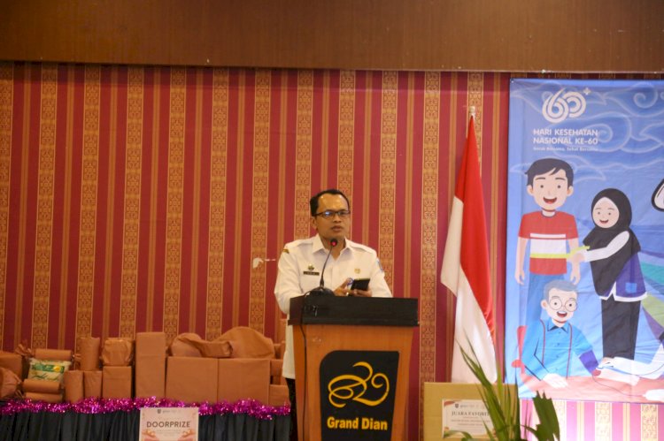 Sekretaris Daerah Kabupaten Tegal, Amir Makhmud, Saat Membuka Acara Jambore Kader Posyandu Tingkat Kabupaten Tegal Tahun 2024 Di Hotel Grand Dian Slawi, Rabu (23/10). Istimewa