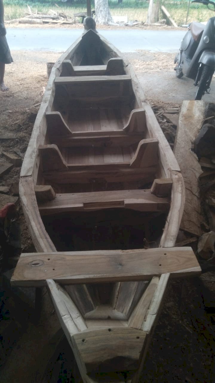 Perahu kayu buatan perajin Demak. Istimewa