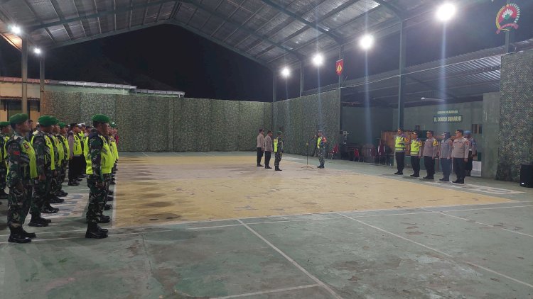 Pastikan Kabupaten Purbalingga Kondusif, Dua Perangkat Negara TNI dan POLRI, Patroli Skala Besar, Sabtu (09/11) Malam. Istimewa/RMOLJawaTengah