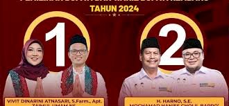 Pasangan Calon Bupati Rembang Nomor Urut 01 Dan Nomor Urut 02. Dokumentasi