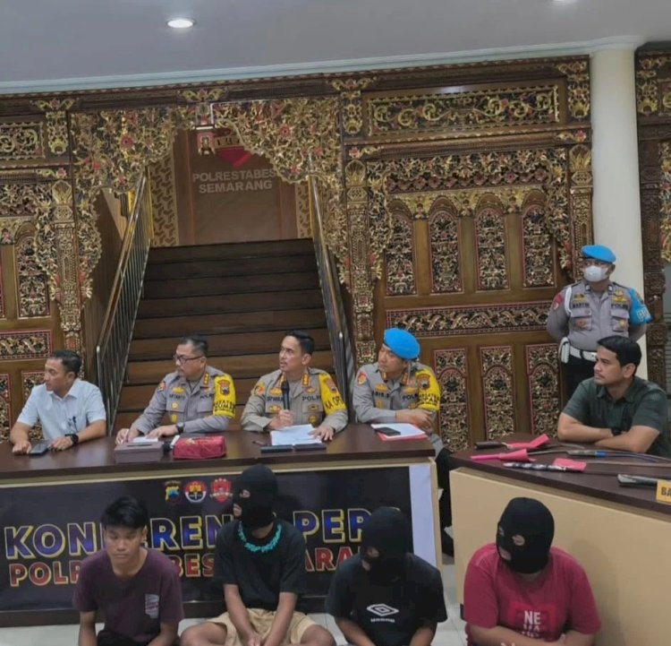 Polrestabes Semarang Telah Memeriksa Dan Menahan Belasan Orang Pelaku Gangster Di Beberapa Wilayah. Istimewa