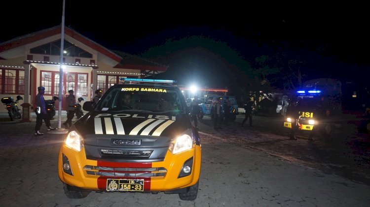 Salah Satu Kendaraan Patroli Gabungan Skala Besar Polres Purbalingga Dan Aparatur Negara Lain Pada Jumat (29/11). Istimewa
