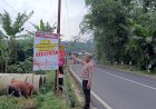 Operasi Lilin Candi 2024: Polres Purbalingga Pasang Baliho Imbauan Di Jalur Rawan Kecelakaan