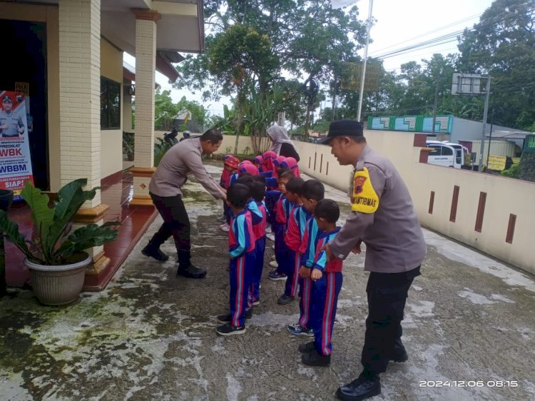 Polsek Karangreja Menerima Kunjungan TK Pertiwi Karangreja. Istimewa