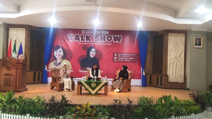 Talk Show Seminar Nasional bertajuk "Suara Gen Z Ditangan Politisi Muda." di aula Gedung Dakwah Muhammadiyah (GDM) Karanganyar. Dian Tanti/RMOLJateng