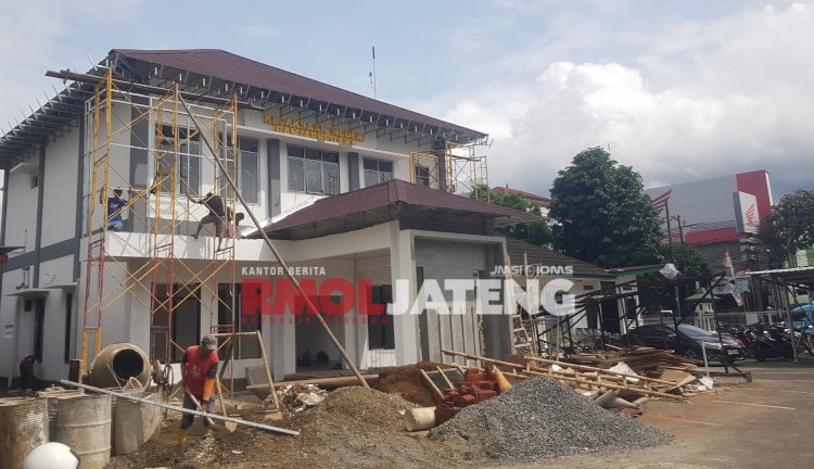 Salah satu proyek yang mengalami keterlambatan, Kantor Kejaksaan Negeri Banjarnegara. Arief Ferdianto/RMOLJateng