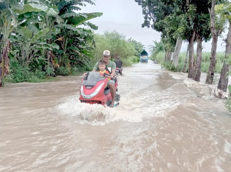 Salah Satu Ruas Jalan Tayu-Pati Yang Rawan Dilanda Banjir. Yon Daryono/RMOLJawaTengah