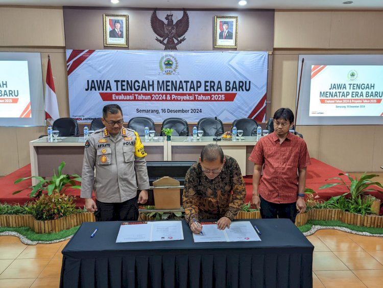 FGD sekaligus MoU RMOL Jateng bersama Polda Jawa Tengah & KP2KKN, Senin (16/12). Arief Ferdianto/RMOLJateng