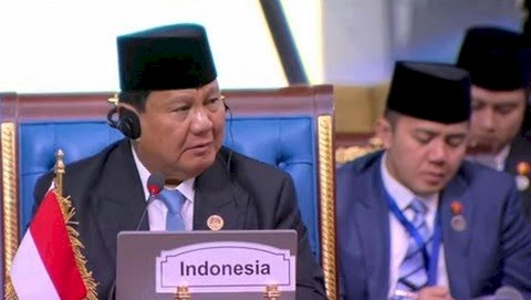 Presiden Prabowo Subianto Dalam Konferensi Tingkat Tinggi Ke-11 Developing Eight (D8) Di Kairo, Mesir, Kamis (19/12). Dokumentasi Sekretariat Kepresidenan