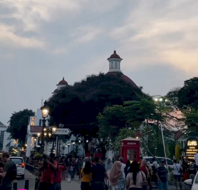 Kota Lama Semarang Masih Jadi Tempat Favorit Pilihan Wisatawan Saat Libur Panjang Seperti Natal Dan Tahun Baru. Dokumentasi