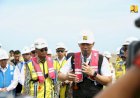 AHY Tinjau Proyek Tol Semarang-Demak Seksi Satu, Kagum Dengan Rancangan Matras Bambu 