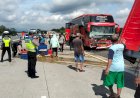Satlantas Polres Boyolali Tangani Kecelakaan Beruntun Di Tol Semarang-Solo