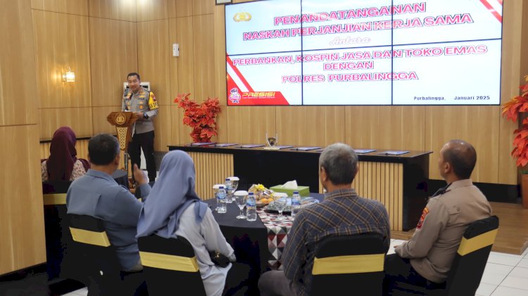 Polres PurbaIingga Jalin Kerja Sama Dengan Perbankan, Koperasi, Dan Toko Emas. Istimewa