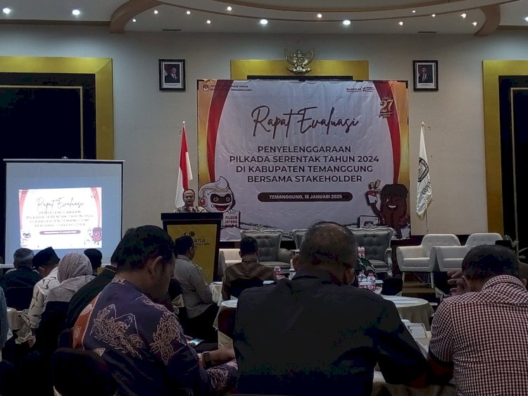 Rapat Evaluasi Penyelenggaraan Pilkada Serentak 2024 Di Kabupaten Temanggung Bersama Stakeholder. Istimewa