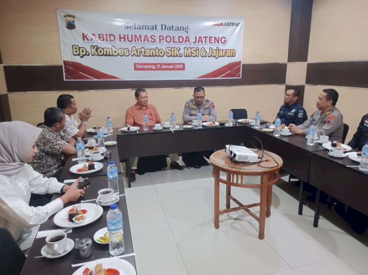 Pertemuan bagian silaturahmi RMOL Jateng dan Polda Jateng, Jumat (17/1). Dicky Aditya/RMOLJateng