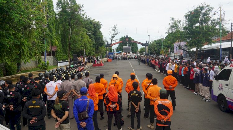 Apel Persiapan Penanganan Banjir Di Kabupaten Batang. Humas Kodim 0736 Batang