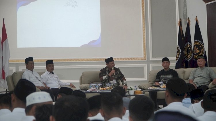 Bakti Sosial dan Pengajian Peringatan Isra' Mi'raj Di Aula Gatotkaca-Rutan Banjarnegara. Arief Ferdianto/RMOLJawaTengah
