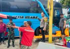 Diduga Alami Rem Blong, Bus Tabrak Penjual Minuman
