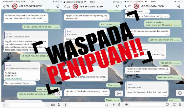 Penipuan Berkedok Pembelian, Terlihat Dalam Percakapan Di Whatsapp. Achmad Luthfi