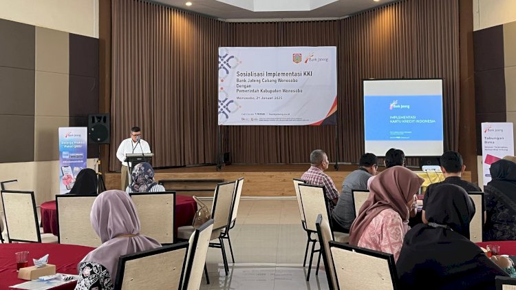 Bank Jateng Cabang Wonosobo Menyelenggarakan Sosialisasi Kartu Kredit Indonesia (KKI) QRIS Bank Jateng Kepada Seluruh Instansi Pemerintah Kabupaten Wonosobo Di Aroma Resto Wonosobo, Selasa (21/01). Istimewa