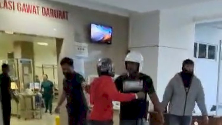 Tangkapan layar saat kericuhan berlangsung di RS Yakkum Purwodadi, Rabu (5/2) petang.