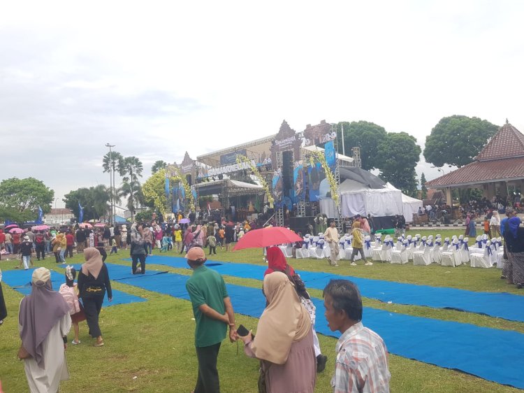 Hut Banjarnegara tanpa fasilitas tenda untuk tamu undangan. Arief Ferdianto/RMOLJateng