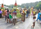 Ratusan Warga Berebut Gunungan di Alun-Alun Purwodadi, Grobogan