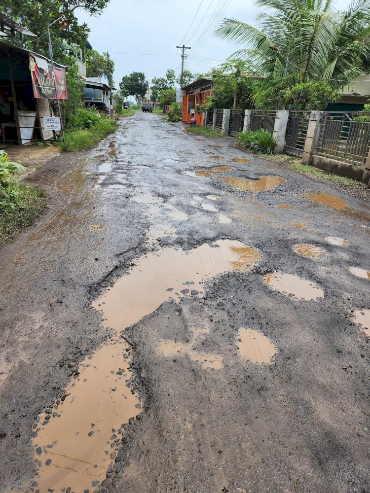 Salah Satu Ruas Jalan Kabupaten Antara Tayu-Dukuhseti Yang Rusak Parah. Yon Daryono/RMOLJawaTengah