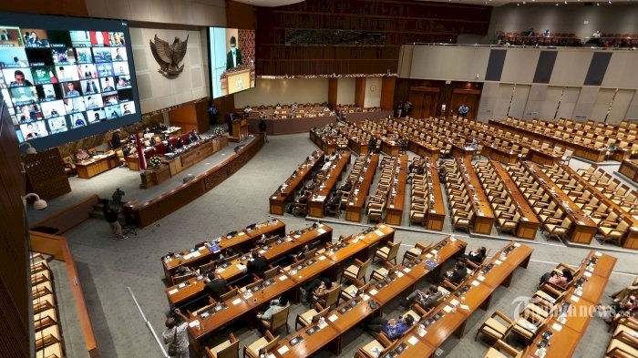 Rapat Sidang Paripurna Dewan Perwakilan Rakyat Republik Indonesia. Dokumentasi Dari Tribunews