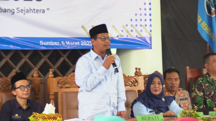 Bupati Rembang saat acara Musrenbang di Sumber. Yon Daryono/RMOLJateng 