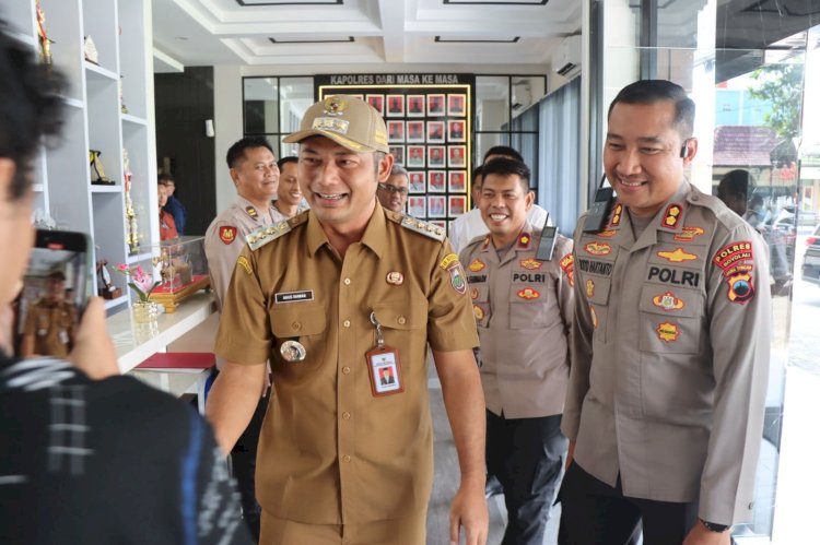 Wujud Sinergitas, Bupati Boyolali Agus Irawan Kunjungi Polres Boyolali. Istimewa