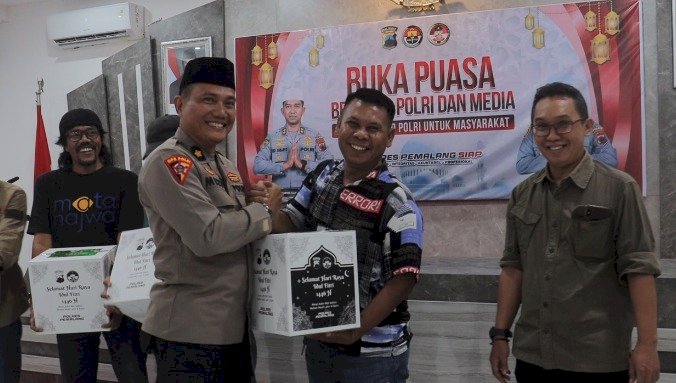Buka Puasa Polres Pemalang Bareng Wartawan, Kamis (13/03). Humas Polres Pemalang