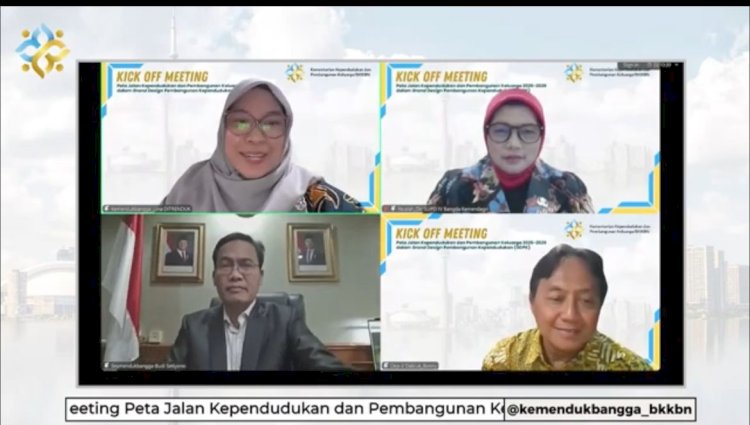 Tangkapan Layar Meeting Yang Diskusikan Bonus Demogragi Dan Grand Design Pembangunan Kependudukan Yang Dipimpin Oleh Prof Budi Setyono PhD. Humas Kemendukbangga