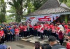 Meriahkan HUT ke 522 Kabupaten Demak, Dinparta Jalan Sehat Bareng Bupati