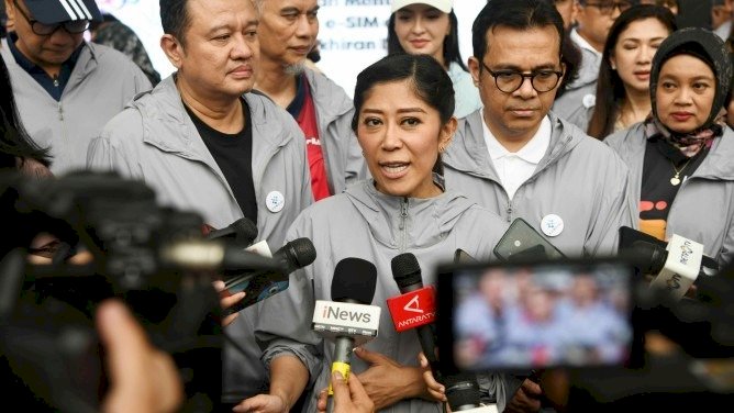 Menteri Komunikasi Dan Digital Republik Ind#onesia, Meutya Hafid, Saat Sosialisasi Peraturan Menteri Nomor 7 Tahun 2025, Jumat (11/04). Dokumentasi Kementerian Komdigi