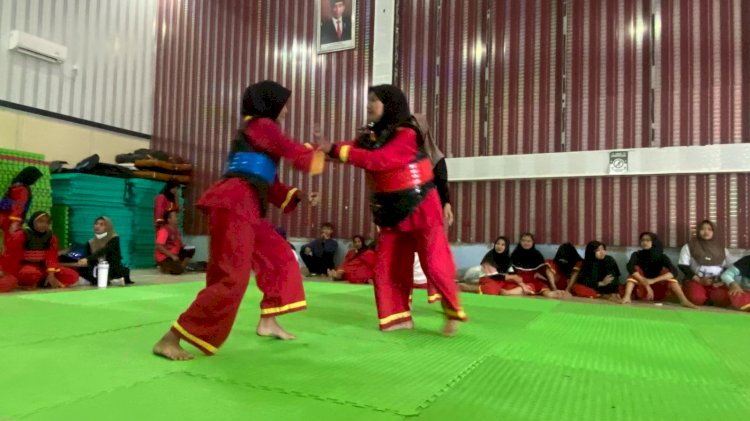 Atlet Silat Kabupaten Kudus nampak semangat saat berlaga. Yosef Hidayat/RMOLJateng
