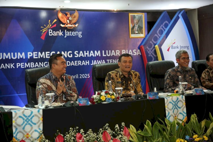 Rapat Umum Pemegang Saham Luar Biasa (RUPS LB) PT Bank Pembangunan Daerah Jawa Tengah yang diselenggarakan di hall lantai 7 Bank Jateng Kantor Pusat, Kamis (17/4). Istimewa