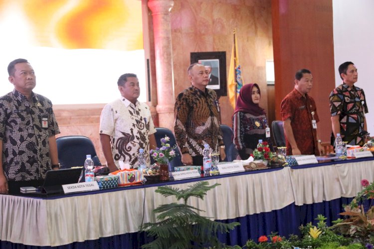 Pemerintah Kota Tegal Menggelar Musyawarah Perencanaan Pembangunan (Musrenbang) Untuk Menyusun Rencana Pembangunan Jangka Menengah Daerah (RPJMD) Tahun 2025-2029 Di Ruang Adipura, Balai Kota Tegal, Selasa (29/04). Sofia/RMOLJawaTengah