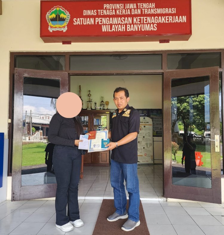 Pasca Pemberitaan, Perusahaan Penyalur Kerja Kembalikan Dokumen Pribadi IY Mantan PMI Asal Banyumas. Gatot HC/RMOLJawaTengah
