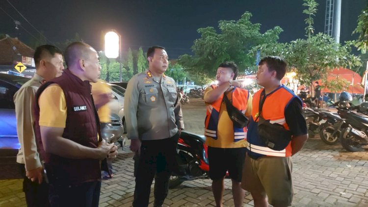 Kapolres Blora AKBP Wawan Andi Susanto pimpin langsung Operasi Pekat Kewilayahan, Sabtu (10/2) malam. Dok Istimewa