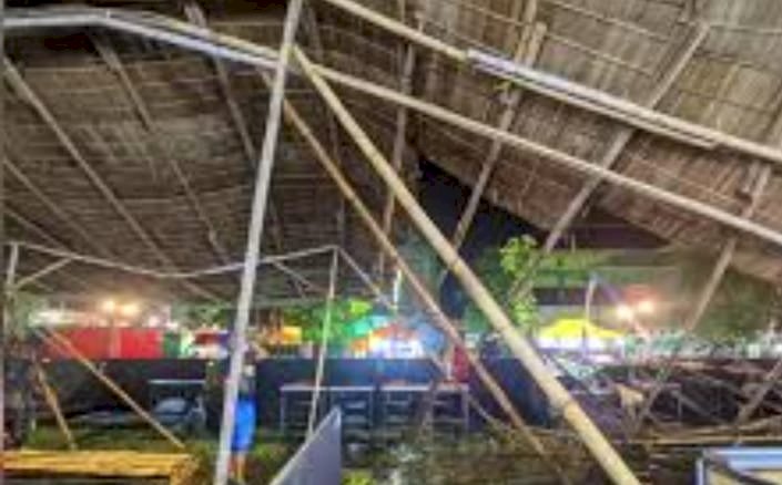 Terjangan Hujan Dan Angin Kencang Robohkan Ruang Pamer Wonogiri Expo 2025. Istimewa